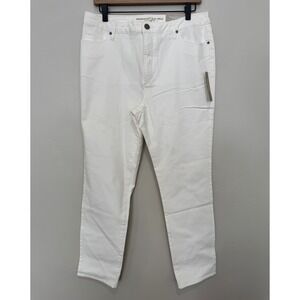 NWT Chico's Premium Soft Slim Ankle Jeans White 16 Size 3 Coastal Minimal Preppy